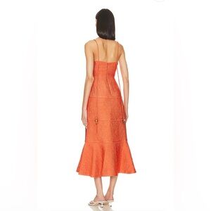 Alexis orange midi dress